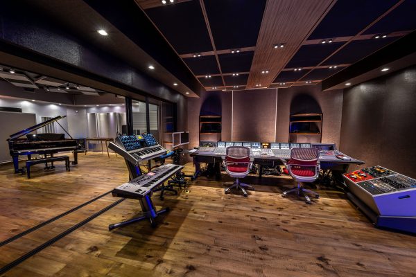 A look into the control room at Noisematch Studios in Miami, FL
